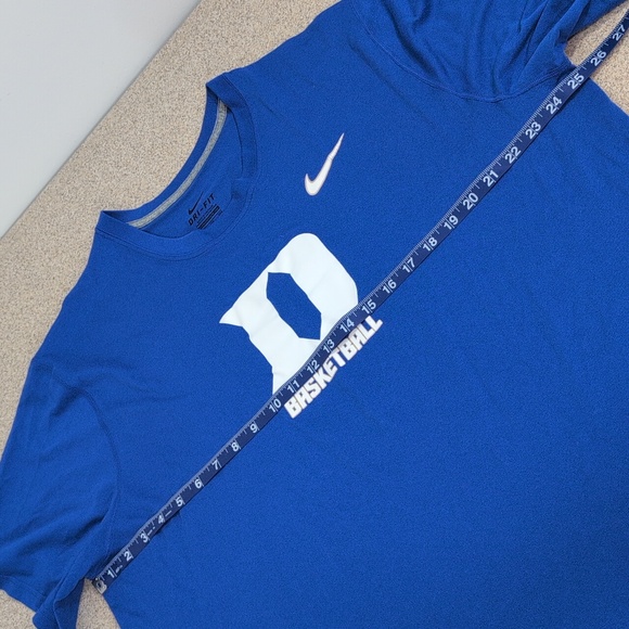 Duke Basketball Nike T-shirt, Dry Fit, Blue Short Sleeves, University, Men's XXL - Picture 5 of 8